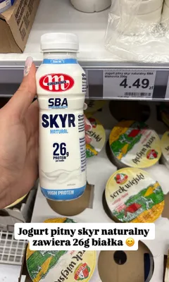 Jogurt pitny skyr naturalny Mlekovita SBA promocja w Dino