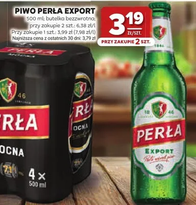 Piwo Perła Export promocja w Stokrotka