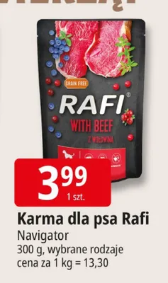 Karma dla psa Rafi Navigator with beef z wołowiną grain free promocja w Leclerc