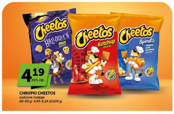 Chrupki Cheetos Spirals Cheese with Ketchup promocja w Groszek