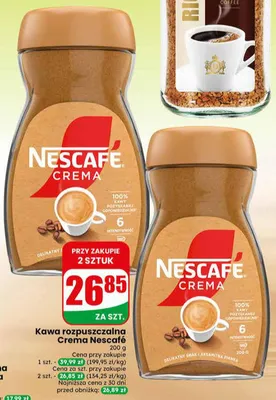 Kawa rozpuszczalna Crema Nescafé promocja w Dino