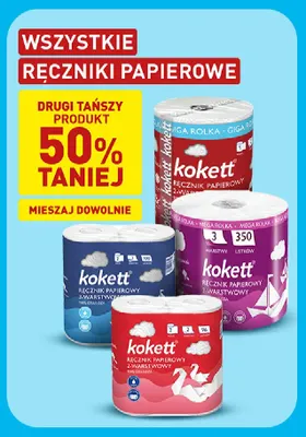 Ręcznik papierowy Mega Rolka 3-warstwowy Kokett promocja w Aldi