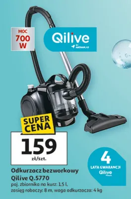 Odkurzacz bezworkowy Q.5770 promocja w Auchan