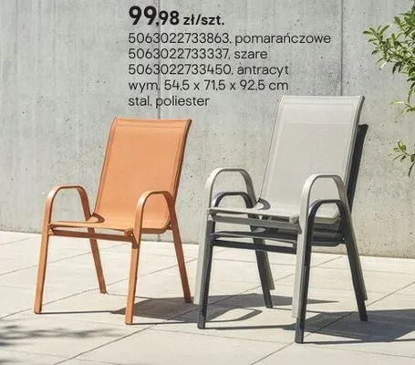 Krzesło ogrodowe pomarańczowe promocja w Castorama