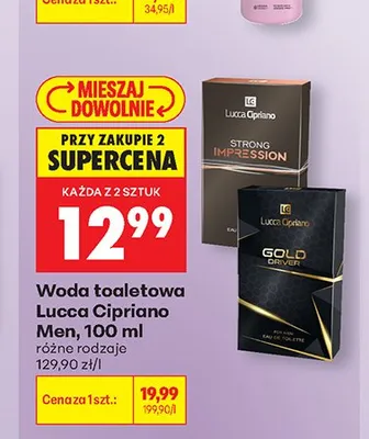 Woda toaletowa Lucca Cipriano Men promocja w Biedronka