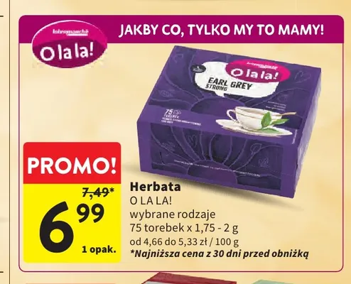 Herbata O La La! Earl Grey Strong promocja w Intermarche