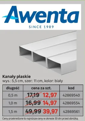 Kanały płaskie 0,5 m promocja w Leroy Merlin