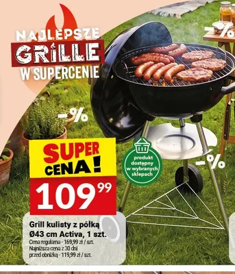 Grill kulisty z półką Activa promocja w Twój Market