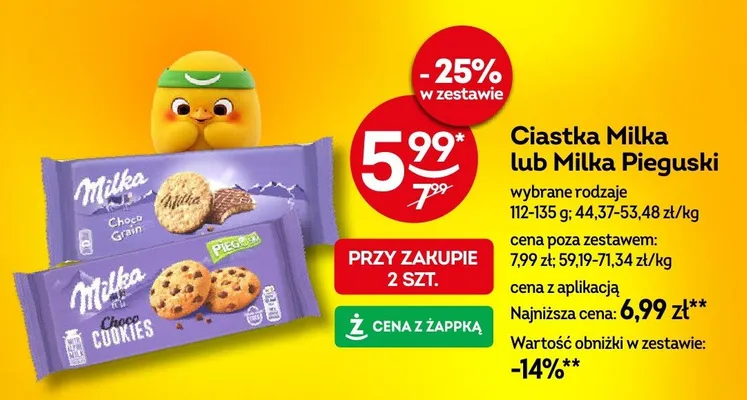 Ciastka Milka Choco Grain promocja w Żabka