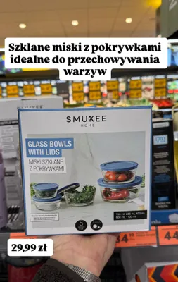 Miski szklane z pokrywkami 5 szt.  promocja w Biedronka