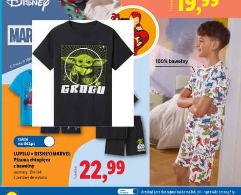Piżama chłopięca z bawełny Lupilu Star Wars promocja w Lidl