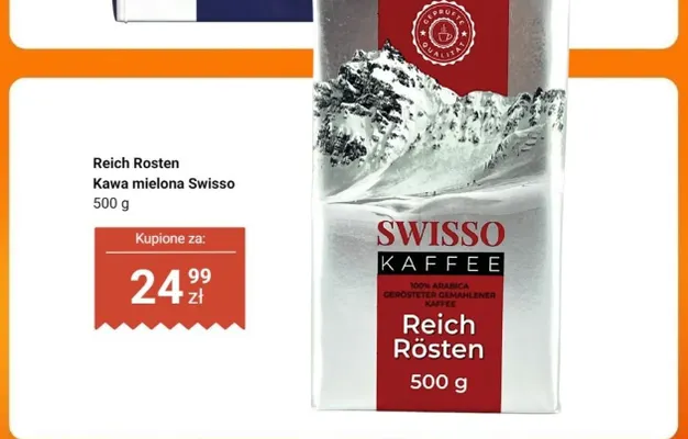 Kawa mielona Swisso Reich Rösten promocja w Dino