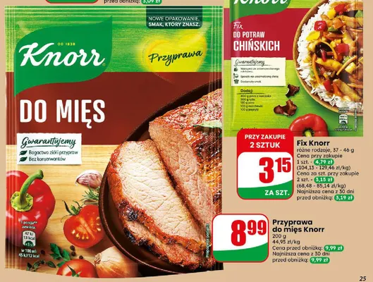 Przyprawa do mięs Knorr promocja w Dino