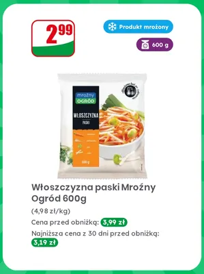Włoszczyzna paski Mroźny Ogród promocja w Dino