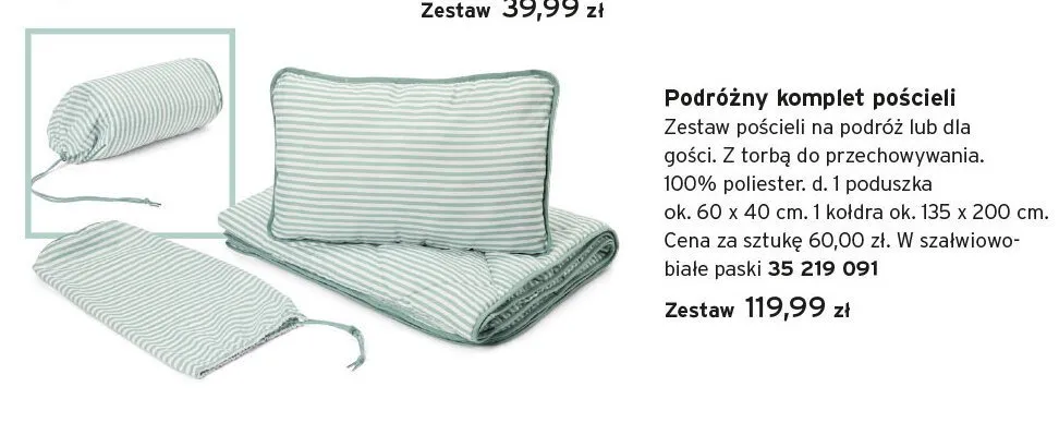 Podróżny komplet pościeli Tchibo promocja w Tchibo