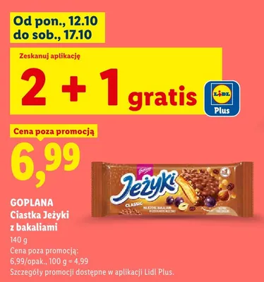 Ciastka Jeżyki z bakaliami Goplana promocja w Lidl