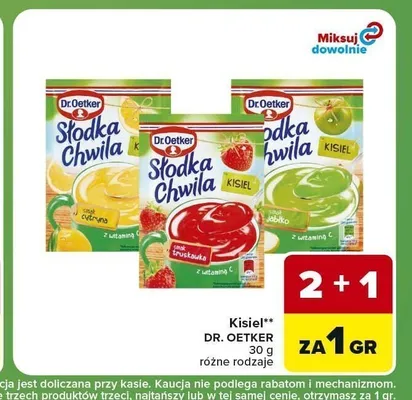 Kisiel jabłkowy Słodka Chwila Dr. Oetker promocja w Carrefour Express