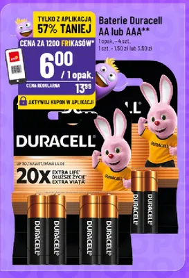 Baterie Duracell Aaa 4-pak promocja w POLOmarket