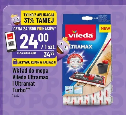 Wkład do mopa Vileda Ultramax i Ultramat Turbo promocja w POLOmarket