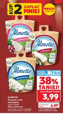 Puszysty serek twarogowy Almette z rzodkiewkami promocja w Kaufland