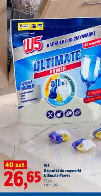 Kapsułki do zmywarki W5 Ultimate Power promocja w Lidl
