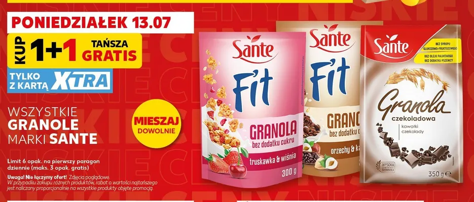 Granole marki Sante promocja w Kaufland