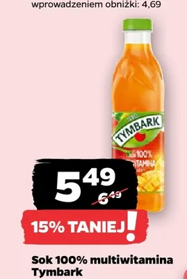 Sok multiwitamina Tymbark 100% promocja w Netto