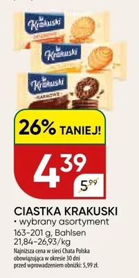 Ciastka Krakuski wybrany asortyment promocja w Chata Polska