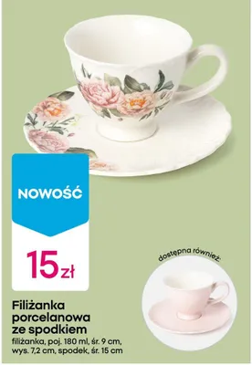 Filiżanka porcelanowa ze spodkiem promocja w Pepco