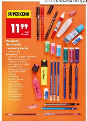 Długopisy trójkątne automatyczne Pentel promocja w Biedronka