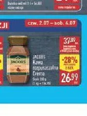 Kawa rozpuszczalna Crema Jacobs promocja w Aldi