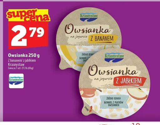Owsianka na jogurcie Krasnystaw z jabłkiem promocja w TOPAZ