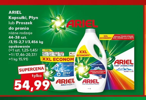 Proszek do prania Ariel promocja w Kaufland