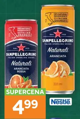 Napój San Pellegrino Naturali Aranciata Rossa promocja w Stokrotka