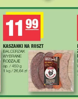 Kaszanki na ruszt Balcerzak promocja w SPAR