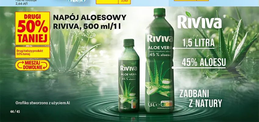 Napój aloesowy Riviva promocja w Biedronka