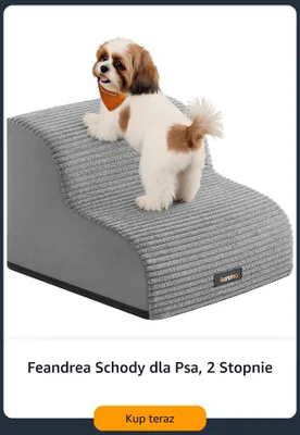 Schody dla psa Feandrea 2 stopnie promocja w Amazon