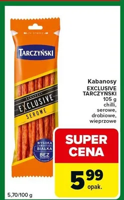 Kabanosy Exclusive chilli, serowe, drobiowe, wieprzowe promocja w Carrefour Express