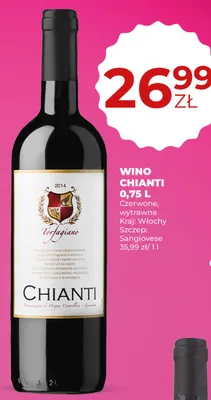 Wino Chianti Torfagiano czerwone wytrawne włoskie promocja w Duży Ben