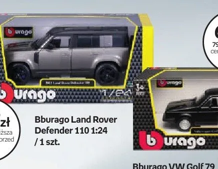 Samochodzik Bburago Land Rover Defender 110 1:24 promocja w Dzień Dziecka