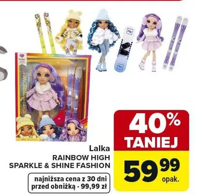 Lalka Rainbow High Sparkle & Shine Fashion promocja w Carrefour