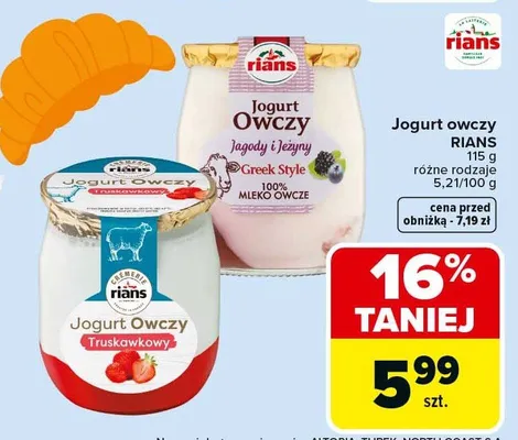 Jogurt owczy, różne rodzaje promocja w Carrefour Market
