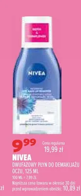 Dwufazowy płyn do demakijażu oczu Nivea promocja w Drogerie Natura