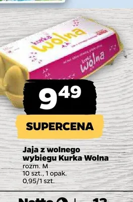 Jaja z wolnego wybiegu Kurka Wolna promocja w Netto