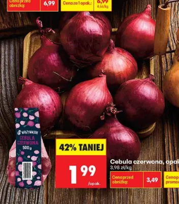 Cebula czerwona Warzywniak promocja w Biedronka