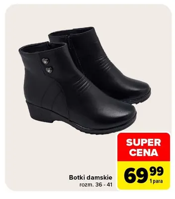Botki damskie promocja w Carrefour