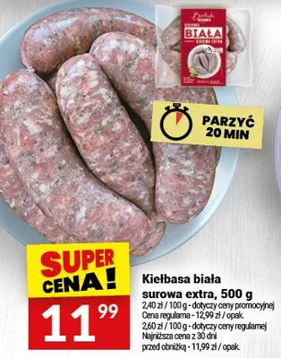 Kiełbasa biała surowa extra promocja w Twój Market