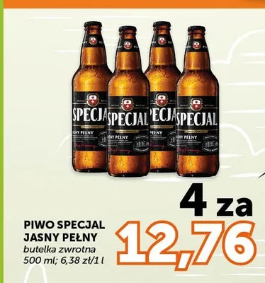 Piwo Specjal Jasny Pełny 4-pak 500 ml promocja w Groszek