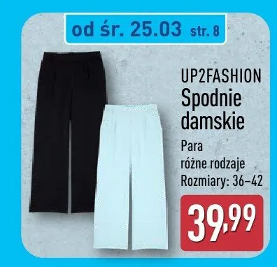 Spodnie damskie promocja w Aldi