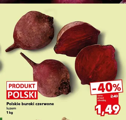 Buraki czerwone polskie promocja w Kaufland